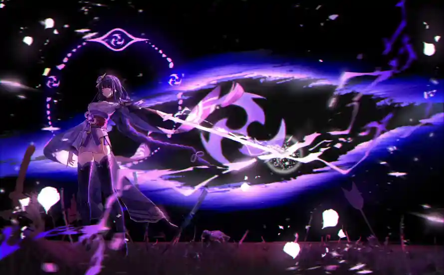 4k原神壁纸-稻妻 - 薙刀-雷光「哲风壁纸」