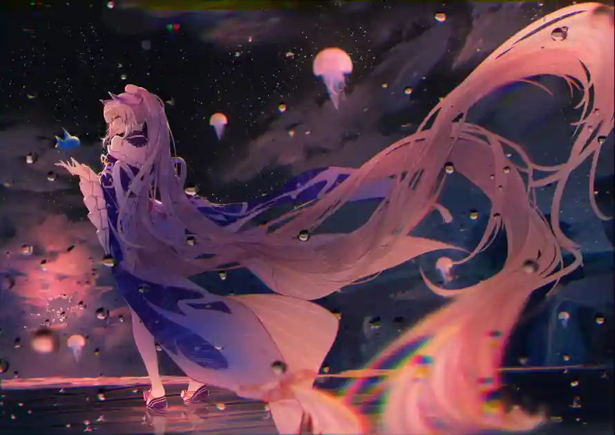 4k原神壁纸-手绘 - 插画-星空「哲风壁纸」