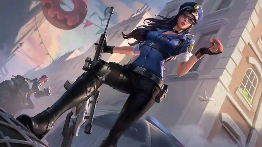 5k制服壁纸-枪械 - 美女-警察「哲风壁纸」