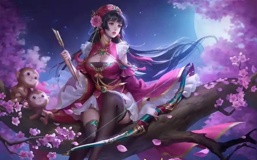 2k女孩壁纸-櫻花 - 粉色系-古装服饰「哲风壁纸」