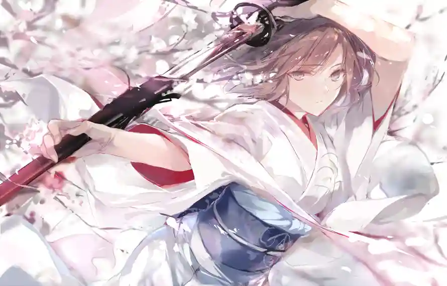2k动漫壁纸-和服 - 插画-两仪式「哲风壁纸」