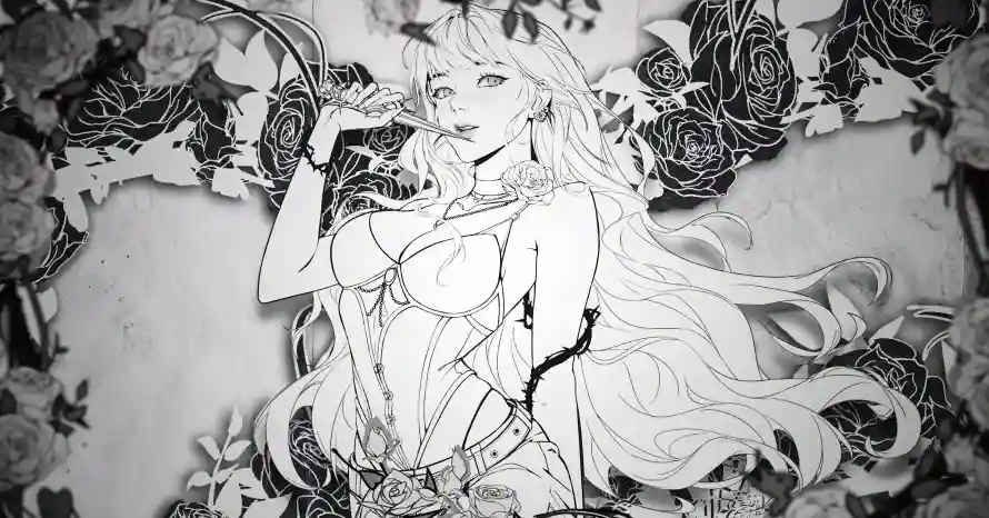 3k少女插画壁纸-暗黑少女 - 暗黑插画-玫瑰藤蔓「哲风壁纸」 3k少女插画壁纸-暗黑少女 - 暗黑插画-玫瑰藤蔓「哲风壁纸」