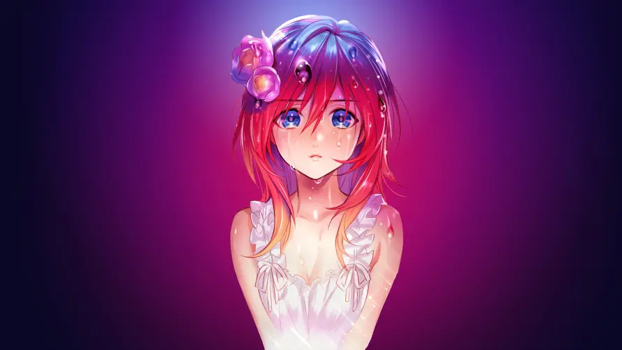 4k流泪壁纸-伤感插画 - 动漫插画-唯美动漫「哲风壁纸」