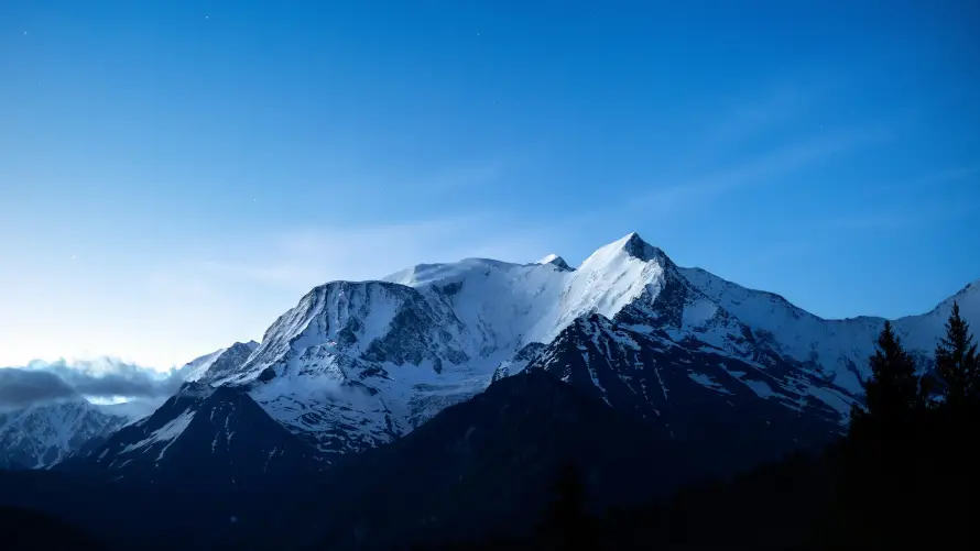 5k勃朗峰壁纸-晨曦美景 - 晨曦雪山-自然景观「哲风壁纸」