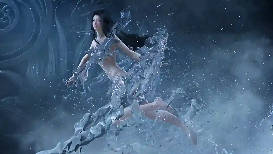 3k元瑶壁纸-修仙题材 - 动漫场景-水中角色「哲风壁纸」