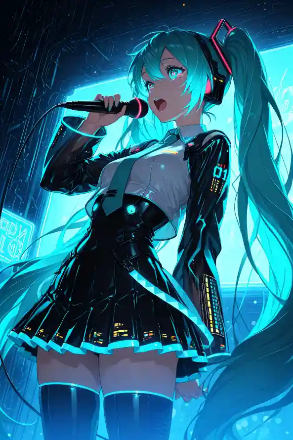 4k初音壁纸 - 猫 - 猫元素 - 动漫角色「哲风壁纸」