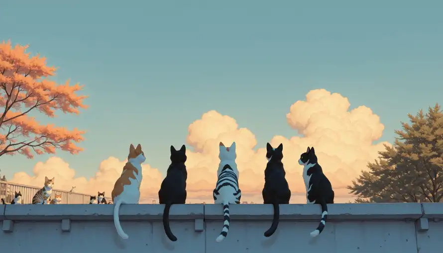 3k晴空壁纸-猫 - 治愈-猫咪「哲风壁纸」
