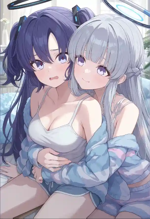 4k美女壁纸 - 贴贴 - 闺蜜 - 双美少女「哲风壁纸」