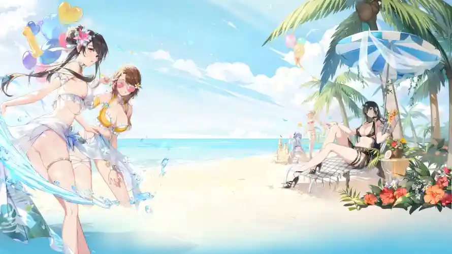 4k夏日壁纸-少女 - 度假-海投「哲风壁纸」