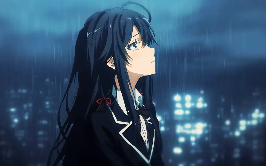 3k雨天壁纸-雨 - 雪乃-二次元「哲风壁纸」