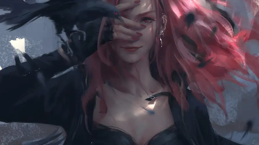 5k乌鸦壁纸-动漫 - LOL-乐芙兰「哲风壁纸」