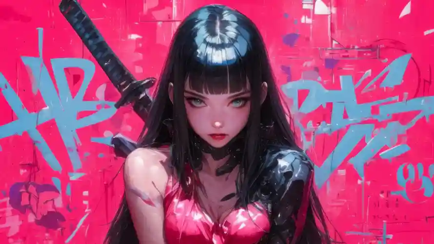 4k动漫壁纸-少女 - 红色系-动漫少女「哲风壁纸」