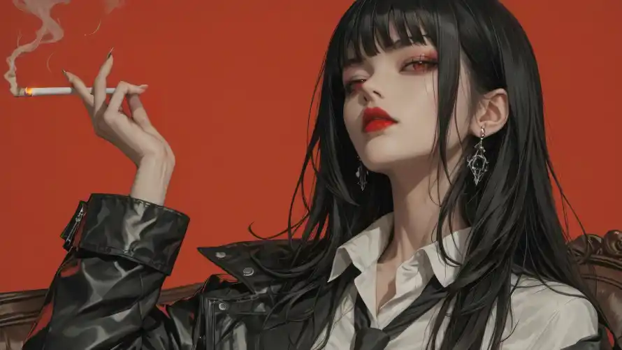 4k动漫壁纸-少女 - 暗黑系-个性少女「哲风壁纸」