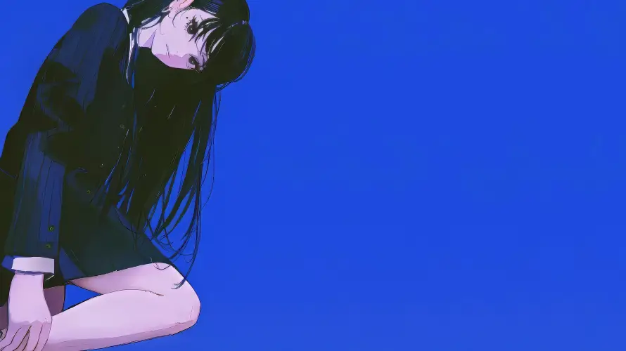 5k动漫壁纸-孤寂 - 少女-插画「哲风壁纸」