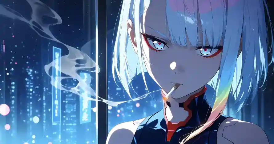 4k动漫壁纸-少女 - 动漫少女-夜景背景「哲风壁纸」