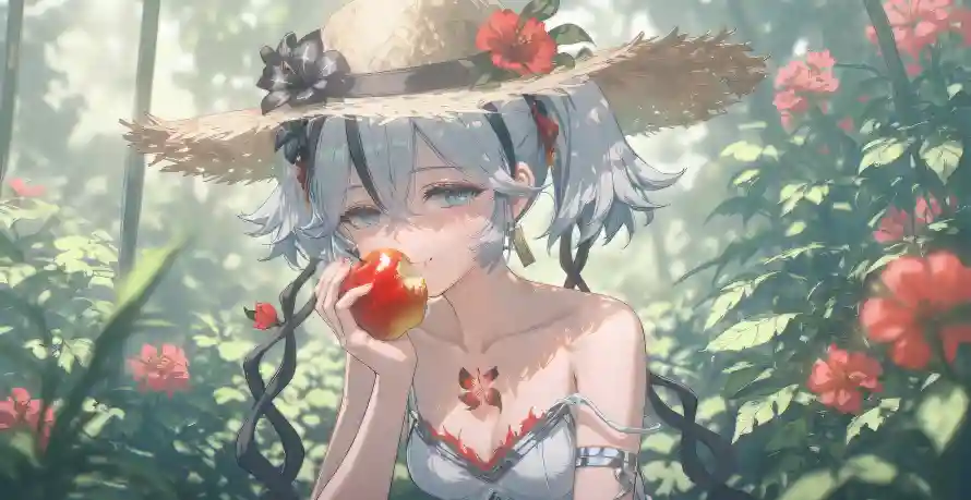5k少女壁纸-鸣潮 - 少女插画-森境花丛「哲风壁纸」