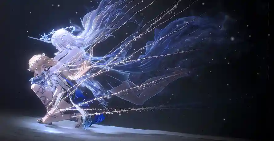 4k光带壁纸-少女 - 星空-卡提希娅「哲风壁纸」