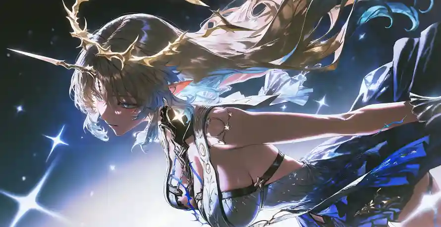 4k少女壁纸-星空 - 动漫角色-卡提希娅「哲风壁纸」