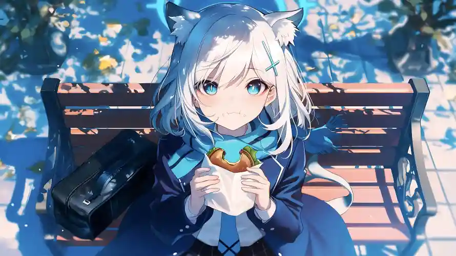 4k动漫壁纸-少女 - 猫耳-秋日「哲风壁纸」
