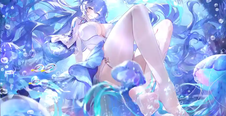 6k少女壁纸-腿 - 奇幻插画-少女美腿「哲风壁纸」