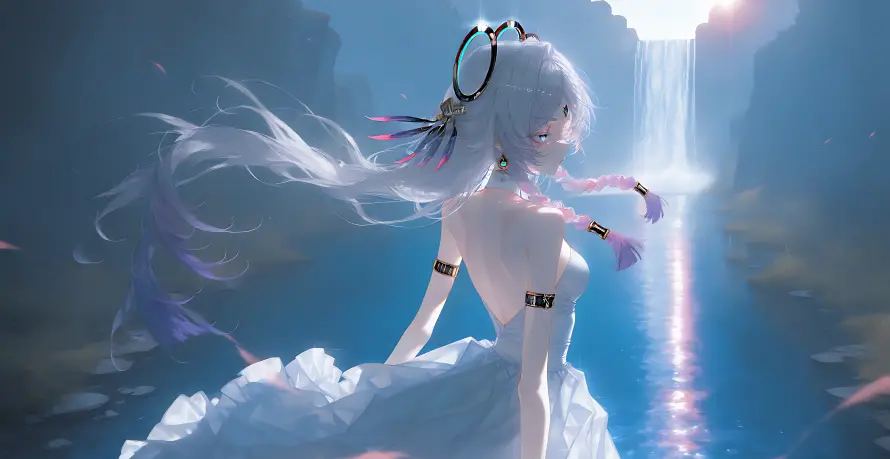 4k少女壁纸 - 海边 - 动漫少女 - 少女背影「哲风壁纸」