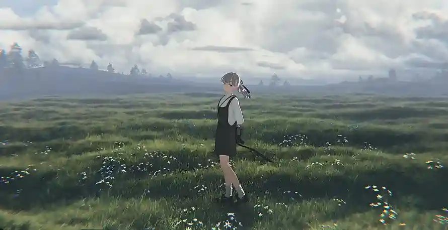6k少女壁纸-清新 - 漫步-美景「哲风壁纸」