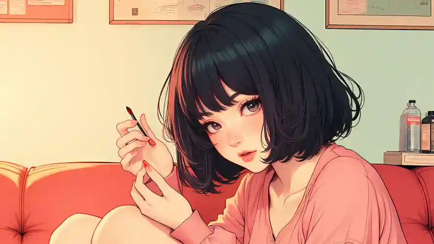 2k女孩壁纸-插画 - 生活-女孩插画「哲风壁纸」