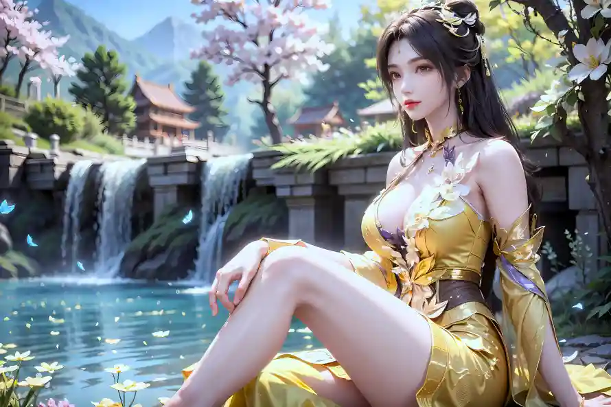 4k王曦壁纸-古风角色 - 完美世界-樱花背景「哲风壁纸」
