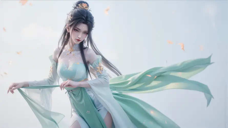 3k诛仙壁纸-陆雪琪 - 云端背景-仙侠角色「哲风壁纸」