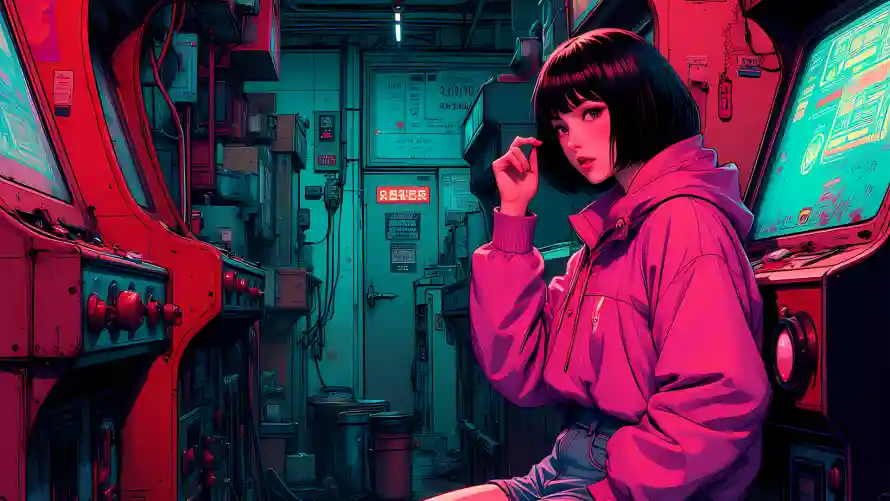 2k女孩壁纸-插画 - 科幻-未来感「哲风壁纸」