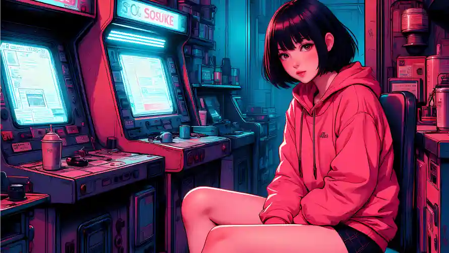 2k女孩壁纸-插画 - 高饱和-动漫少女「哲风壁纸」
