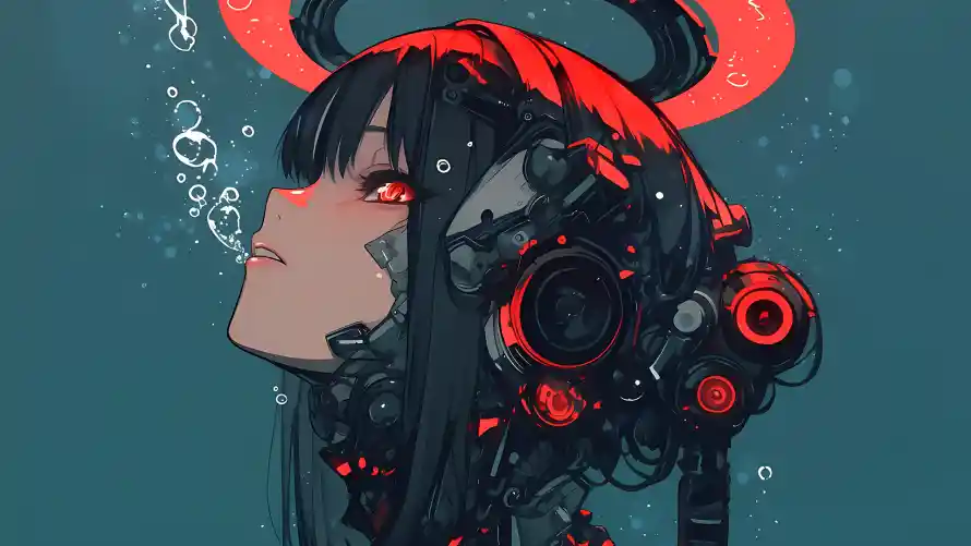 2k女孩壁纸-插画 - 机械-机械少女「哲风壁纸」