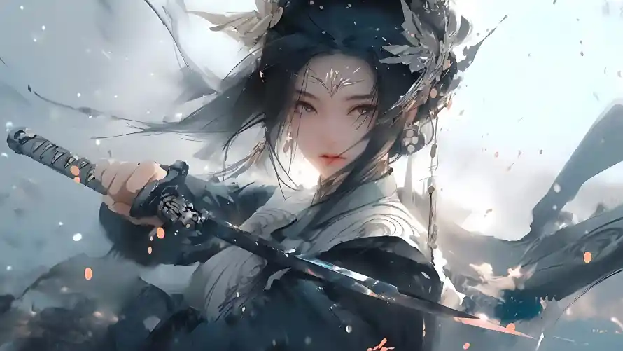 4k刀客壁纸-女孩 - 侠女刀客-兵器少女「哲风壁纸」