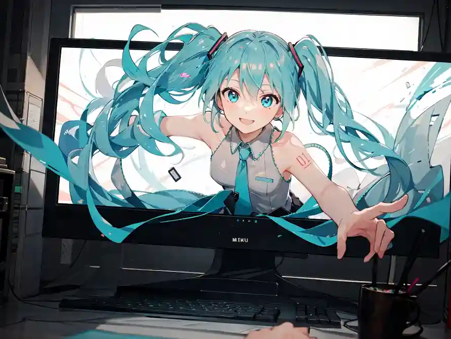 3k电脑壁纸-蓝色系 - 初音未来-动态壁纸「哲风壁纸」