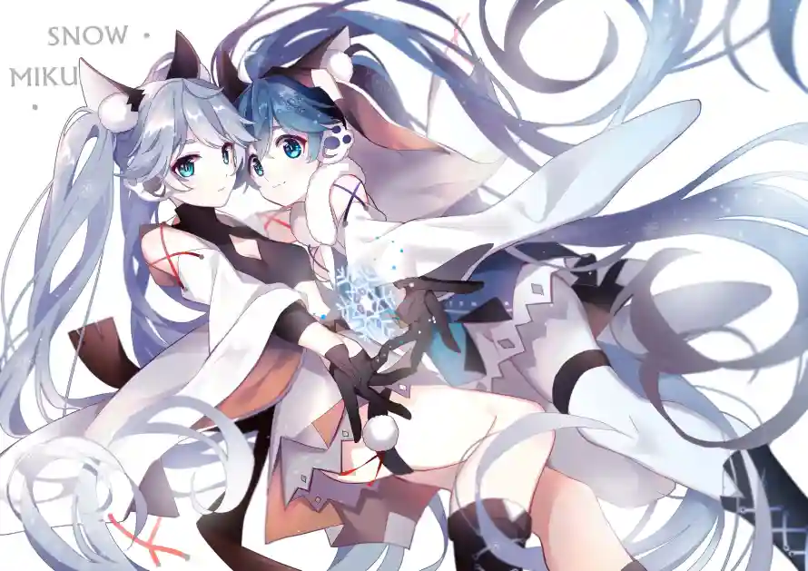 4k初音壁纸-美图 - 双形态-冰雪背景「哲风壁纸」 4k初音壁纸-美图 - 双形态-冰雪背景「哲风壁纸」