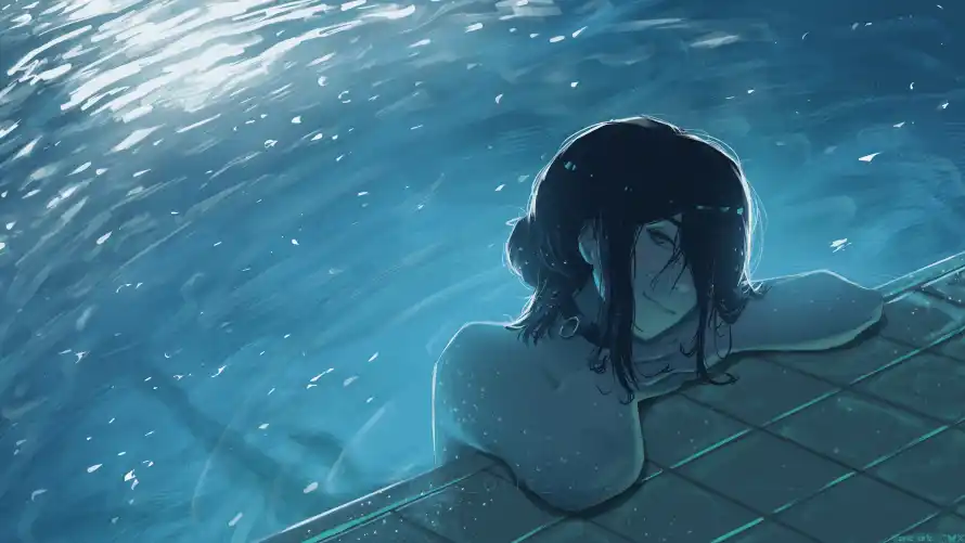 4k孤寂壁纸-少女 - 水中-电锯人「哲风壁纸」
