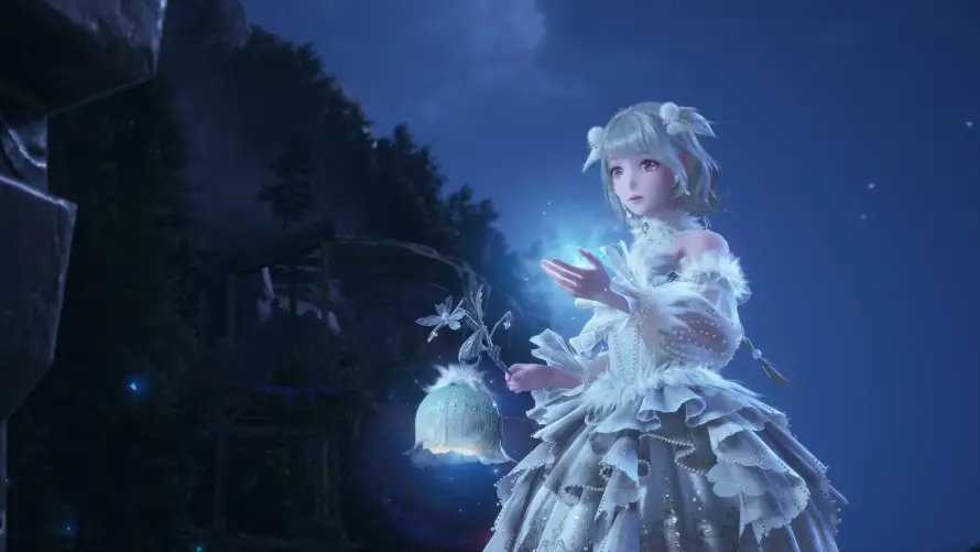 4k夜景壁纸-少女 - 暖暖-灯笼「哲风壁纸」