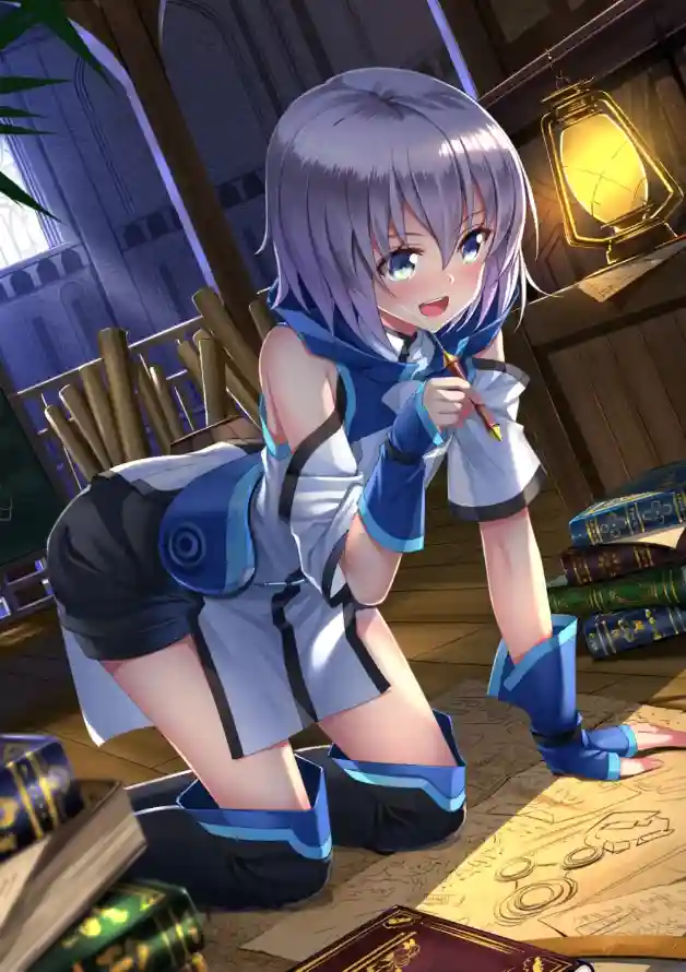 4k少女壁纸 - 手机 - 跪坐 - 二次元「哲风壁纸」