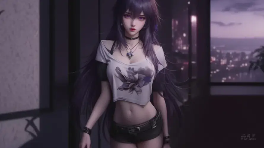 2k夜景壁纸-女性 - 性感-暗黑「哲风壁纸」