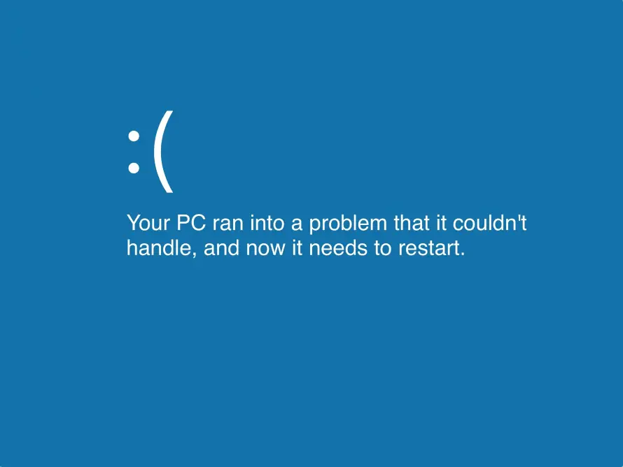 3k微软壁纸-蓝屏 - 重启-BSOD「哲风壁纸」