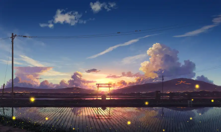 4k云彩壁纸-夕阳 - 天空-山脉「哲风壁纸」