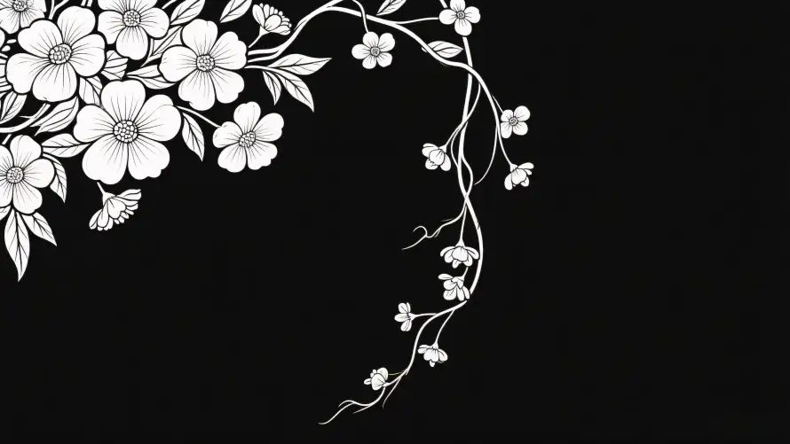 3k树枝壁纸-简约 - 花卉-花朵「哲风壁纸」
