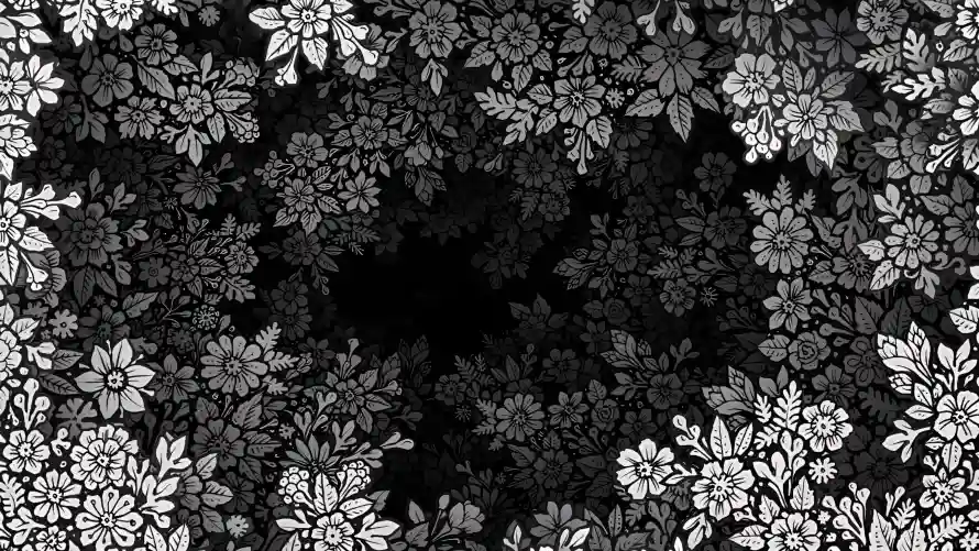 4k花丛壁纸-神秘感 - 对称图案-深不见底「哲风壁纸」