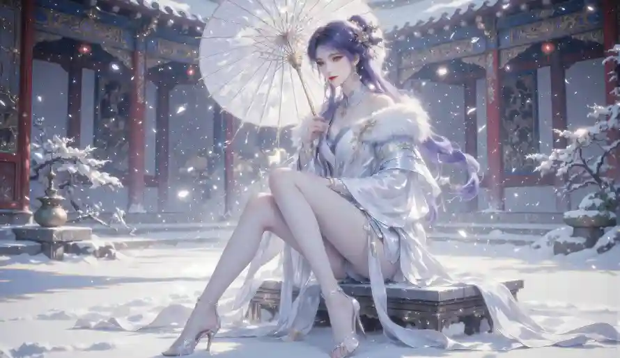 14k遮天壁纸-雪景 - 古建筑-姬紫月「哲风壁纸」