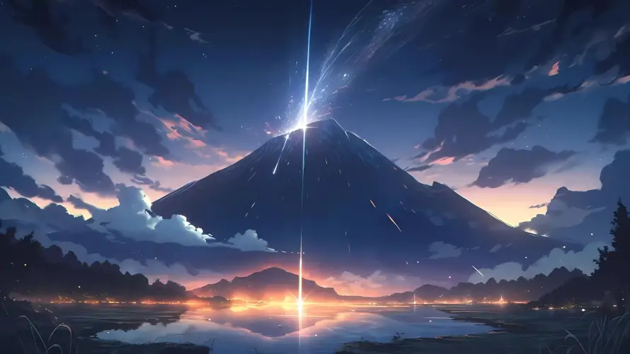 4k云彩壁纸-倒影 - 梦幻-流星「哲风壁纸」