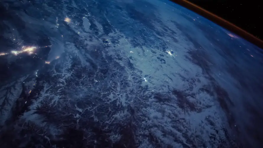 4k云层壁纸-地球 - 太空-地球夜景「哲风壁纸」