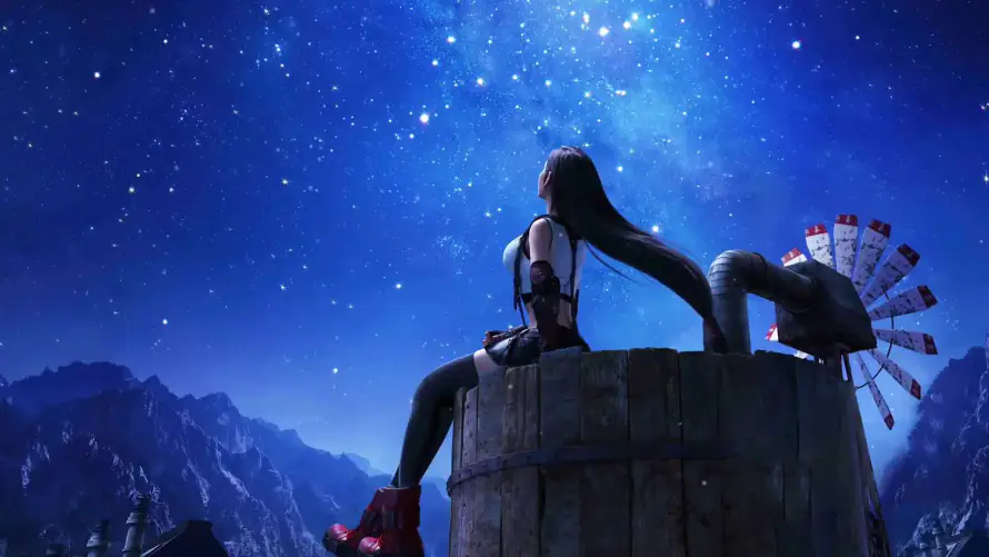 2k夜空壁纸-女孩 - 山脉-星空「哲风壁纸」