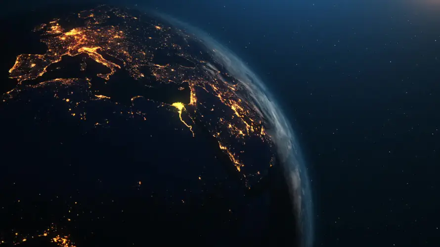 2k地球壁纸-夜景 - 太空-宇宙「哲风壁纸」