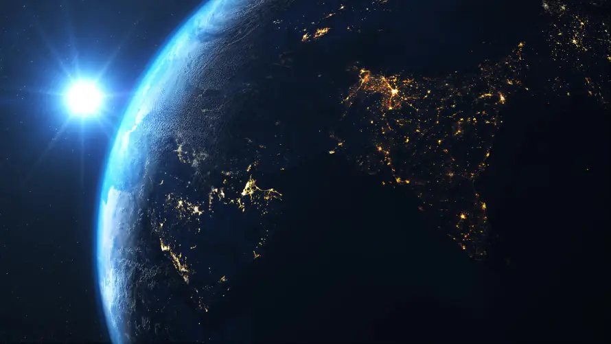 4k地球壁纸-夜景 - 太空-宇宙「哲风壁纸」