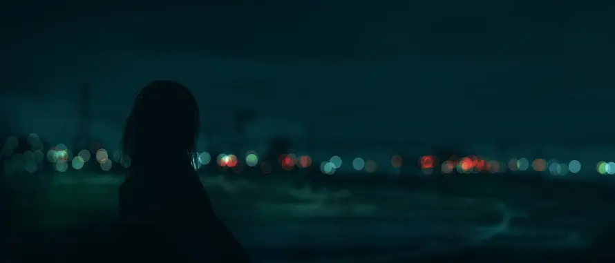 6k霓虹灯壁纸-夜幕倩影 - 夜景灯光-美女剪影「哲风壁纸」